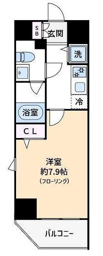 ジーベック木場(1K/5階)の間取り写真