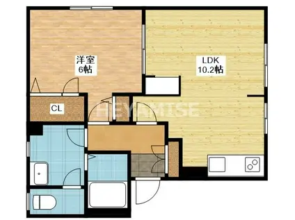 ドミールT(1LDK/2階)の間取り写真