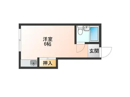 信和ビル(ワンルーム/4階)の間取り写真