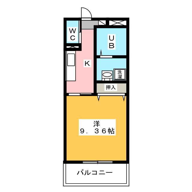 SKビル(1K/1階)の間取り写真