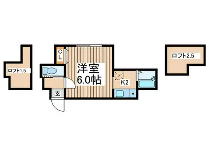 エスペーロビレッジ(1K/2階)の間取り写真