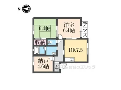 ディアス備長館(3DK/1階)の間取り写真