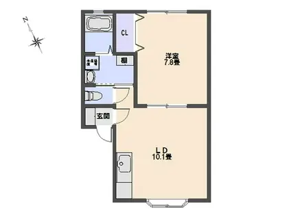 URBANHOUSE173(1LDK/2階)の間取り写真