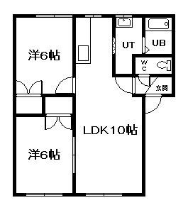 セレブ5・4(2LDK/1階)の間取り写真