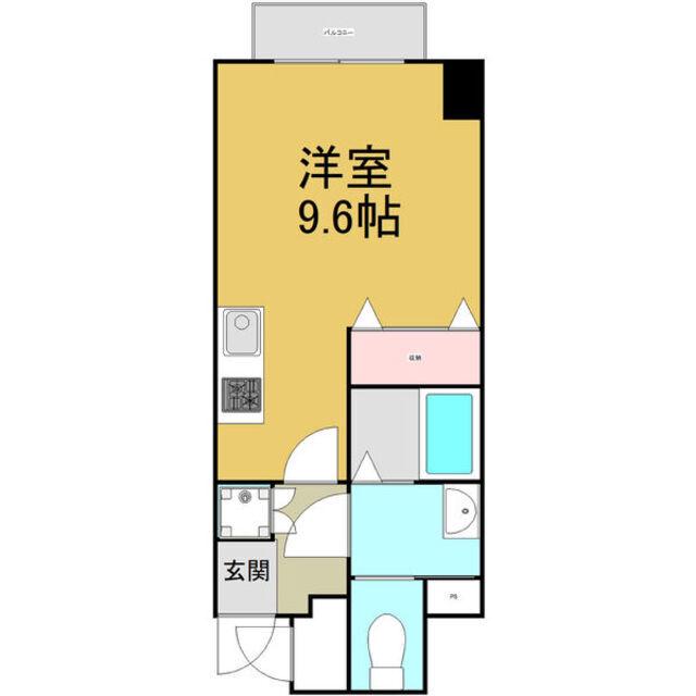 クリスタルテラス本山(ワンルーム/8階)の間取り写真