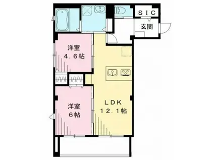 ラシーネ ベルピーノ(1LDK/3階)の間取り写真