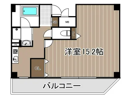 コレクション新町(1K/5階)の間取り写真