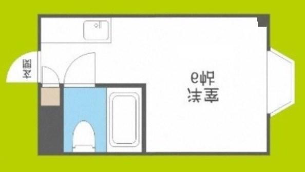 グランドハイツ平野西(ワンルーム/5階)の間取り写真