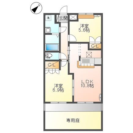 コンフォース(2LDK/1階)の間取り写真