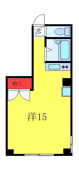 馬場ビル(ワンルーム/2階)の間取り写真