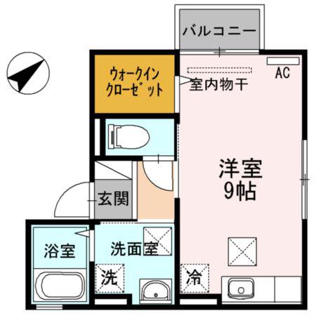 アルテール小郡(ワンルーム/1階)の間取り写真