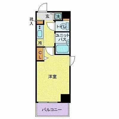 スカイコート早稲田壱番館(1K/2階)の間取り写真