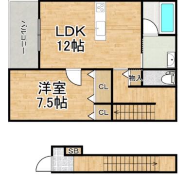 FORESTA(1LDK/2階)の間取り写真