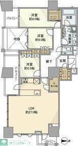 プラウドタワー名駅(3LDK/23階)の間取り写真