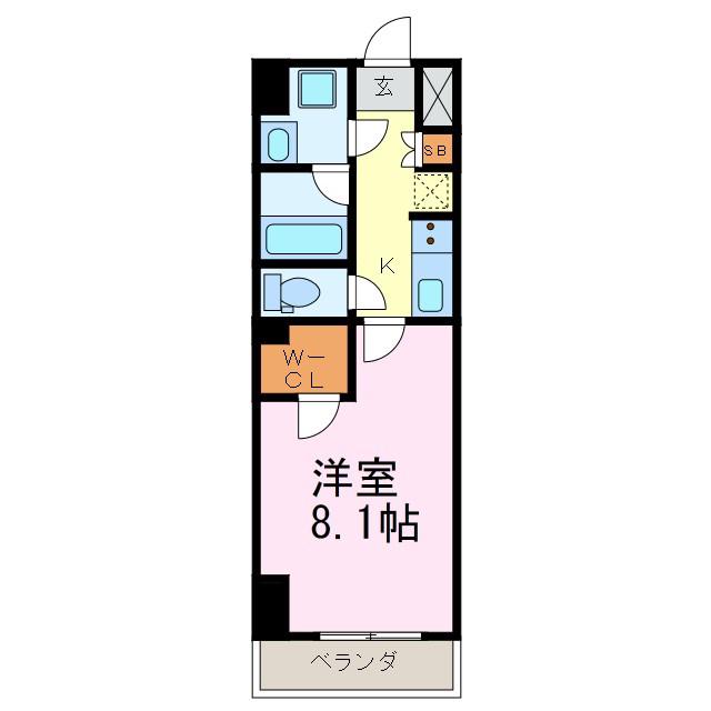コントレイルりんくう常滑(1K/3階)の間取り写真