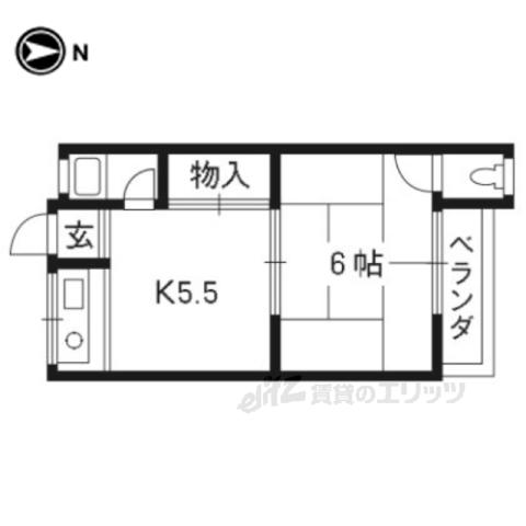 原田マンション(2K/2階)の間取り写真