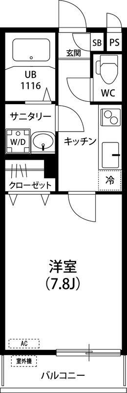 リブリプリマヴェーラ(1K/2階)の間取り写真