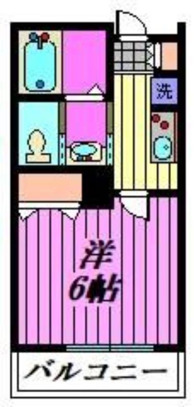 MARK DUO狭山IV(1K/1階)の間取り写真