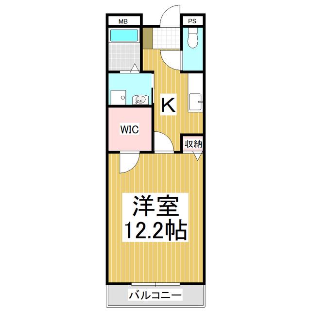 MONTE HUT(1K/3階)の間取り写真