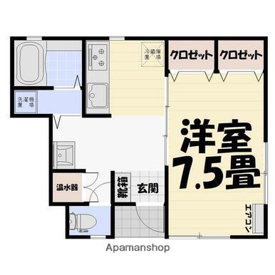 サクラハイツ(1K/1階)の間取り写真