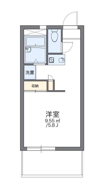 レオパレストウィンクル妙典B(1K/2階)の間取り写真
