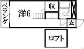 CASA元浜(ワンルーム/2階)の間取り写真