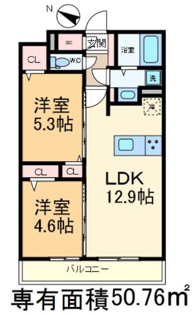 グランカーサ王子II(2LDK/3階)の間取り写真