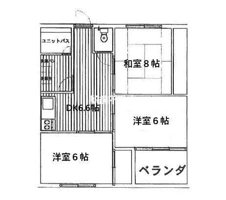 アクター3(3DK/2階)の間取り写真