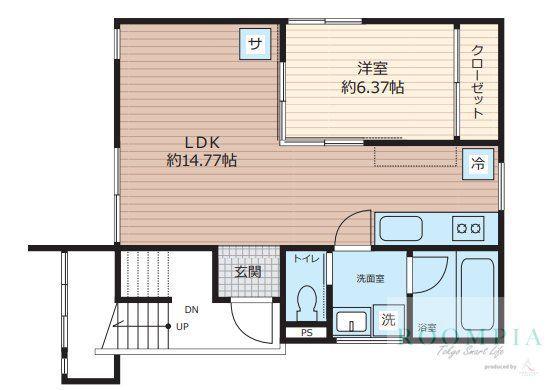 SCENE.MEGURO SAUNA RESIDENCE(1LDK/B1階)の間取り写真