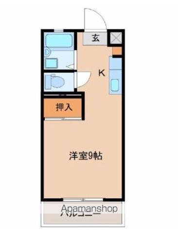 サニーパレス(ワンルーム/4階)の間取り写真