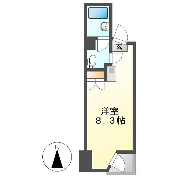三喜マンション(ワンルーム/4階)の間取り写真