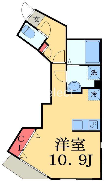 SOARE(ワンルーム/3階)の間取り写真