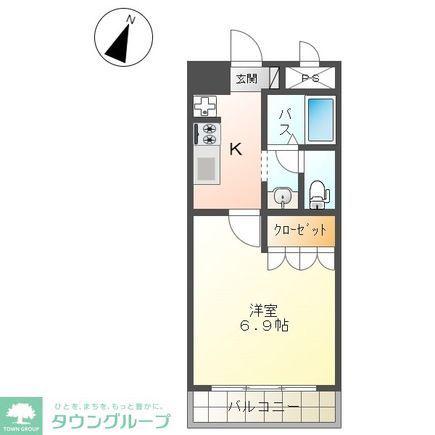 シュトラントハイム(1K/2階)の間取り写真