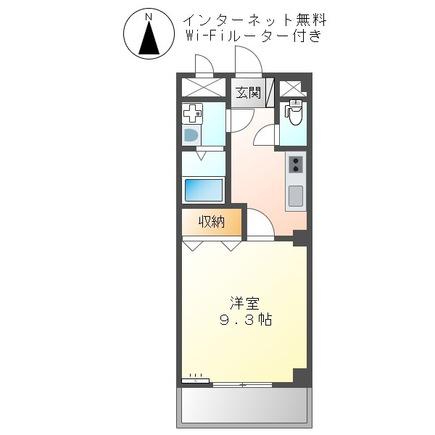 パーソナル飯田12(1K/2階)の間取り写真