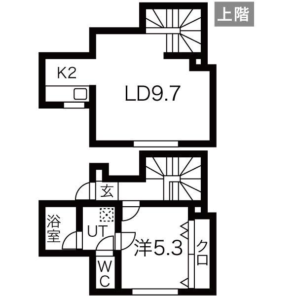 RED BOX(1LDK/2階)の間取り写真