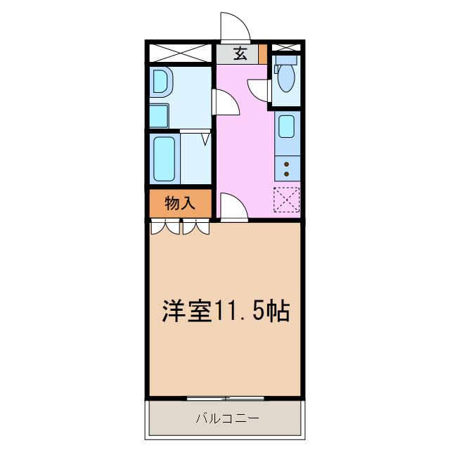ルーラルハウス(1K/2階)の間取り写真