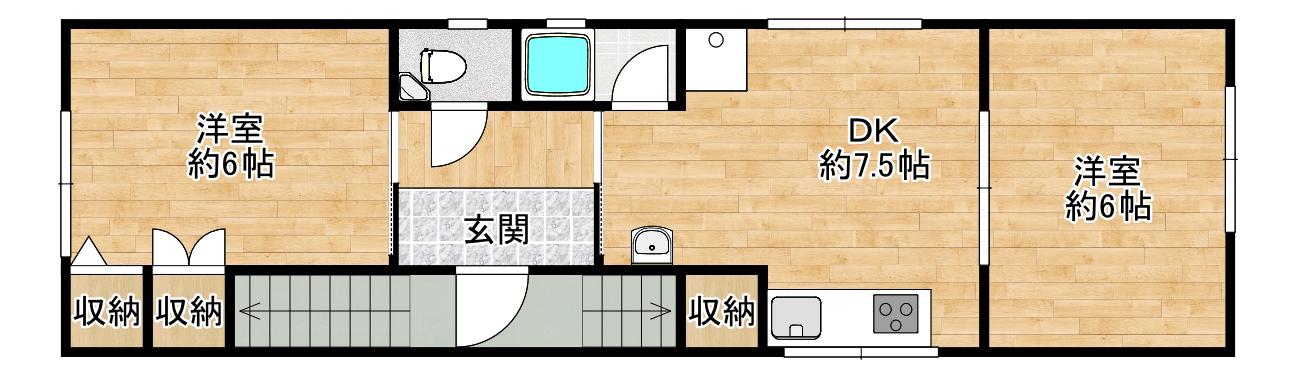 小原マンション(2DK/2階)の間取り写真