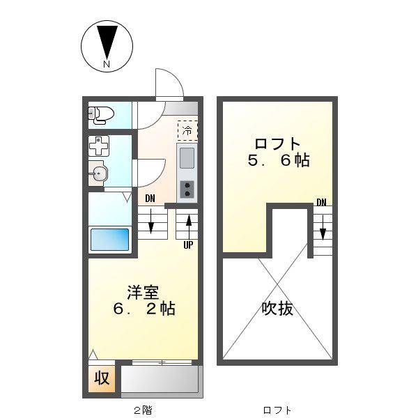 クレール・K・桜山(1K/1階)の間取り写真