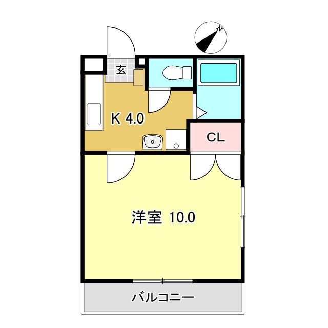 ハイネッツ I(1K/2階)の間取り写真