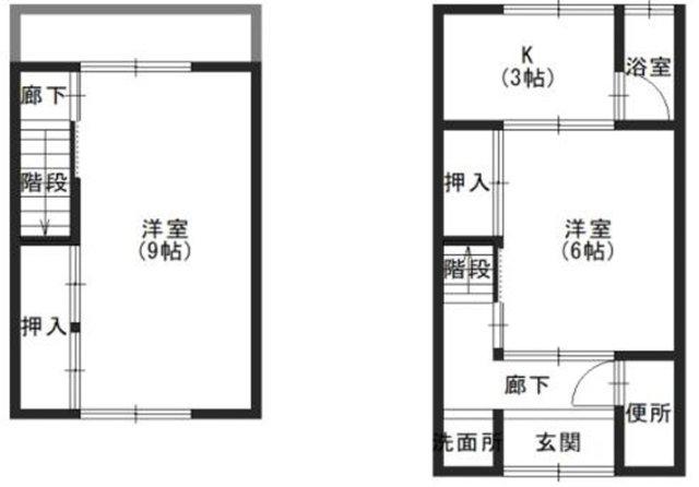 宮田アパート(2K/1階)の間取り写真