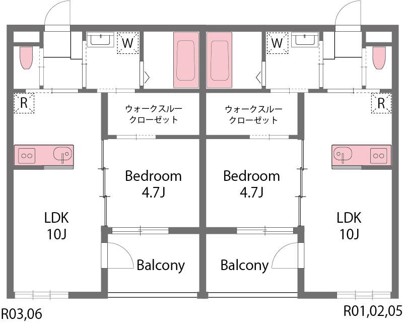 ウェルデンス熊谷B(1LDK/2階)の間取り写真