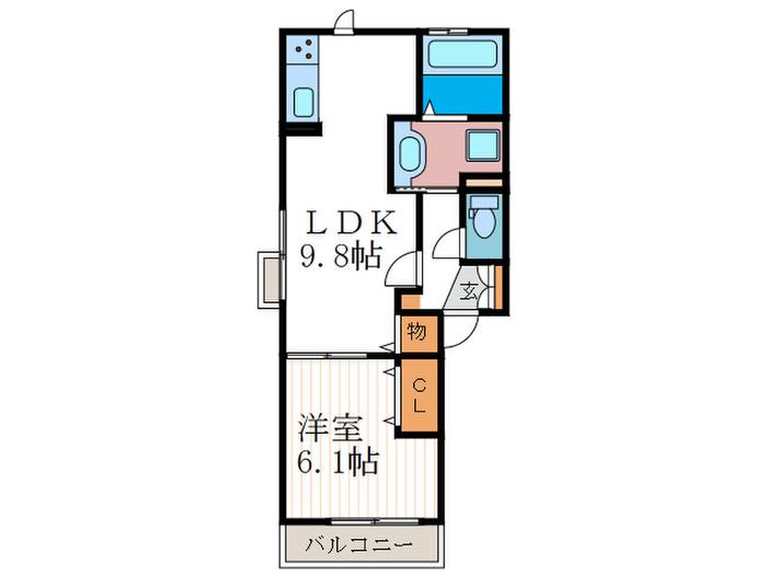 リセス イスラ(1LDK/3階)の間取り写真