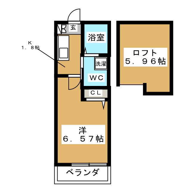 LAGUNA COURT 大口仲町(1K/2階)の間取り写真