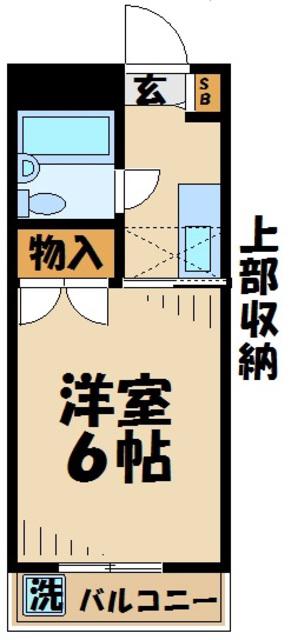 ジュネス・荒井(1K/2階)の間取り写真
