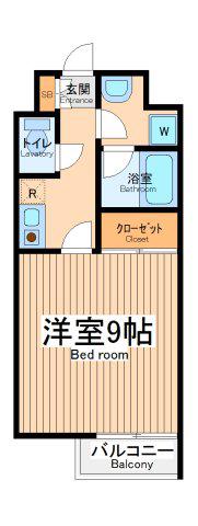 コルトーナ聖蹟(1K/3階)の間取り写真