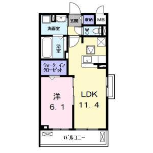 M.Y トヨクニ(1LDK/1階)の間取り写真
