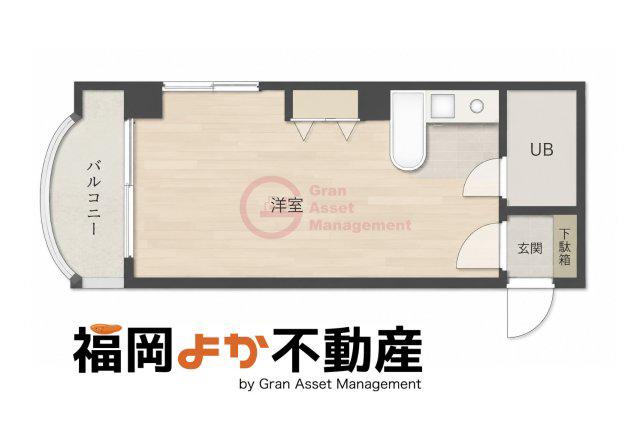 シティーガーデン奈良屋(ワンルーム/8階)の間取り写真
