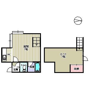 ALTE元町(1DK/1階)の間取り写真