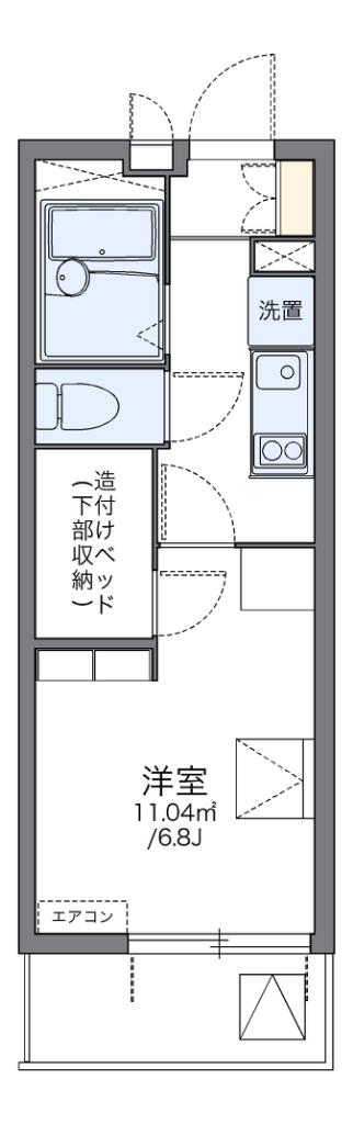 レオパレスKAZUIII(1K/3階)の間取り写真