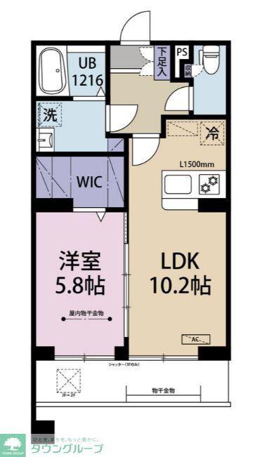 RIZ RAFFINE湘南(1LDK/3階)の間取り写真